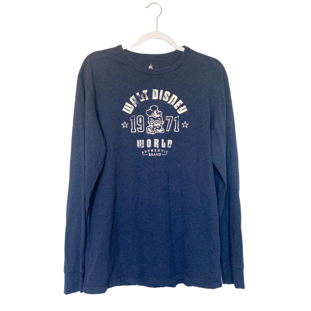 Disney Parks Walt Disney World Mickey Mouse Long Sleeve Top Pullover Blue Medium